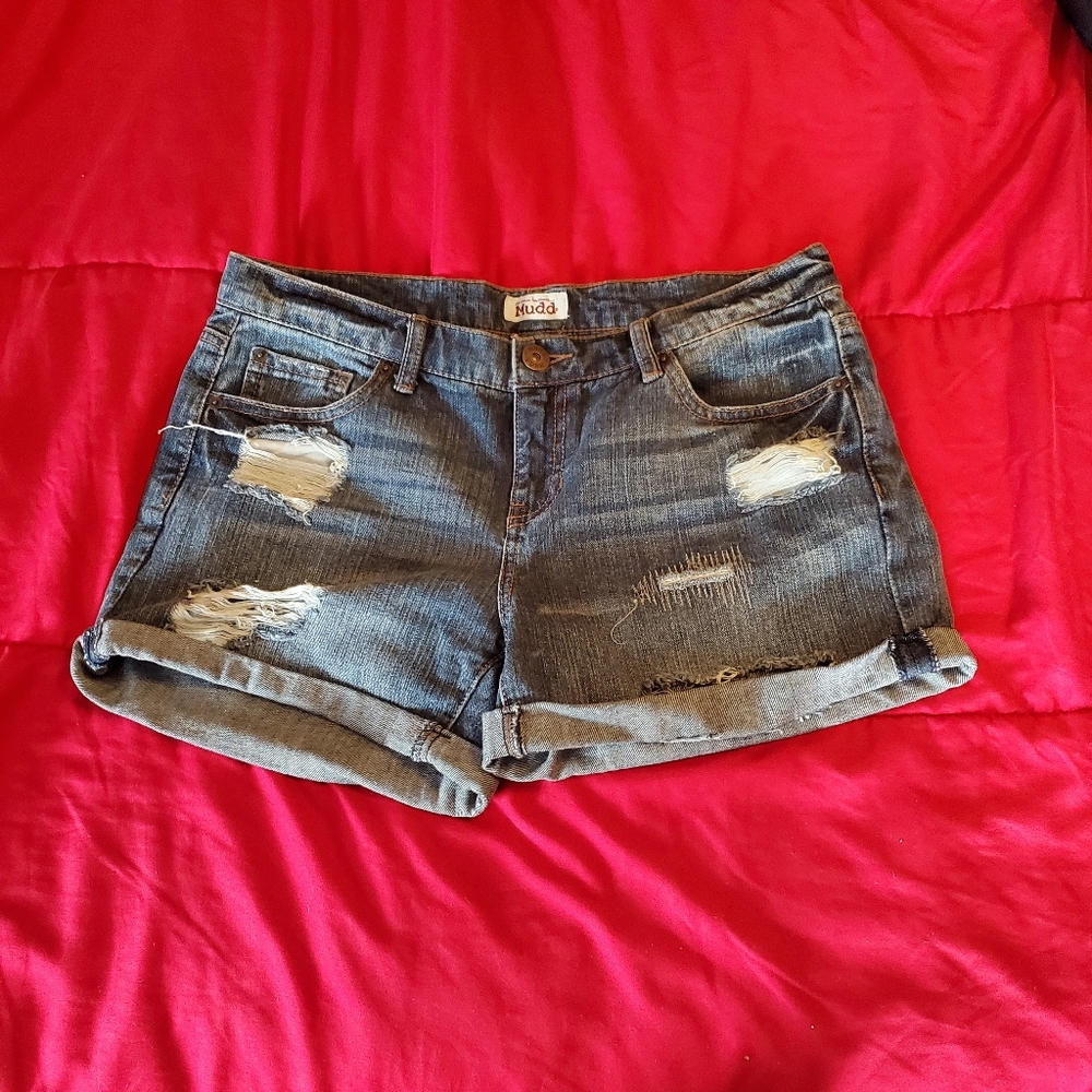 Juniors Distressed Jean Shorts